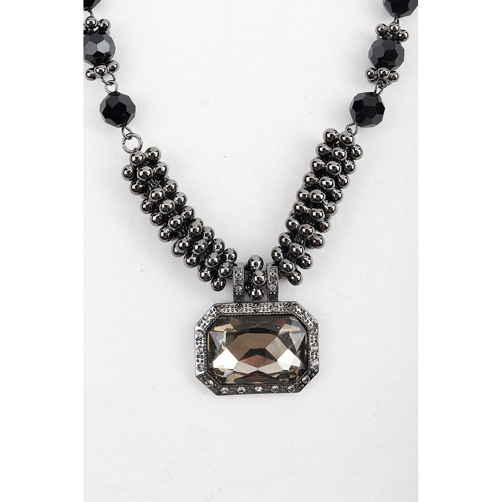 Odette Dauntless Gunmetal Matinee Necklace