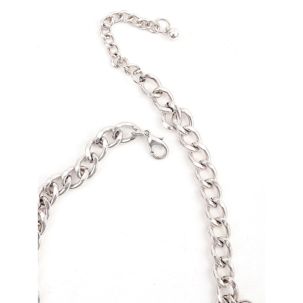 Odette Massive Silver & Copper Cone Dropping Necklace