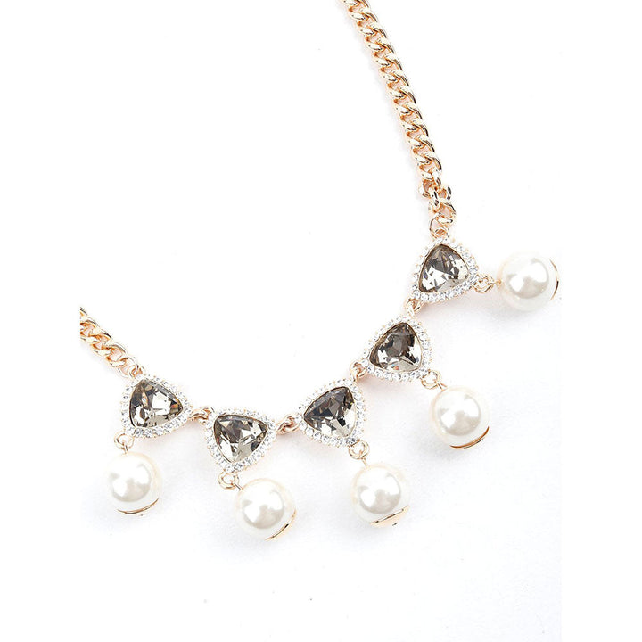 Odette Trilliant Crystal and Pearl Charm Necklace