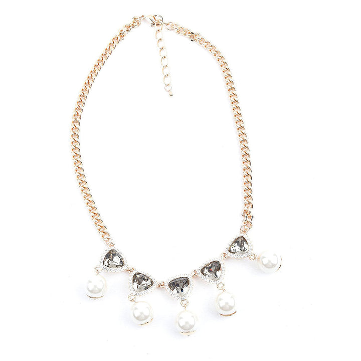 Odette Trilliant Crystal and Pearl Charm Necklace