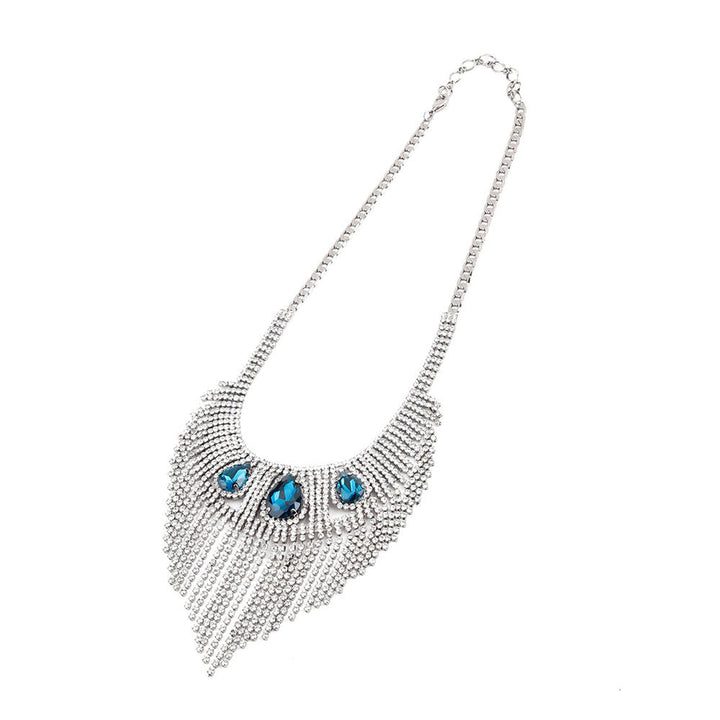 Odette Sophisticated Turquoise Fringe Necklace