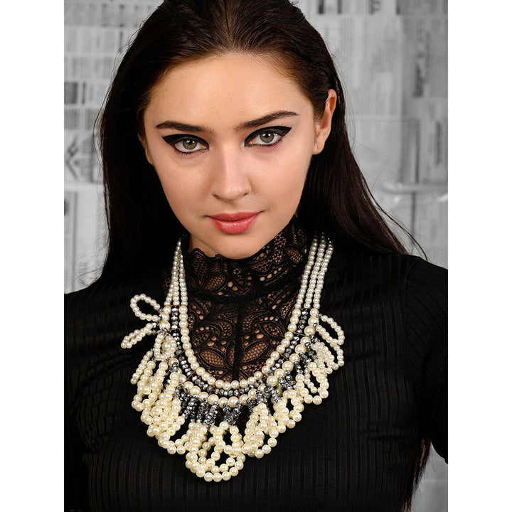 Odette White Pearls with Multiple Layers Necklace