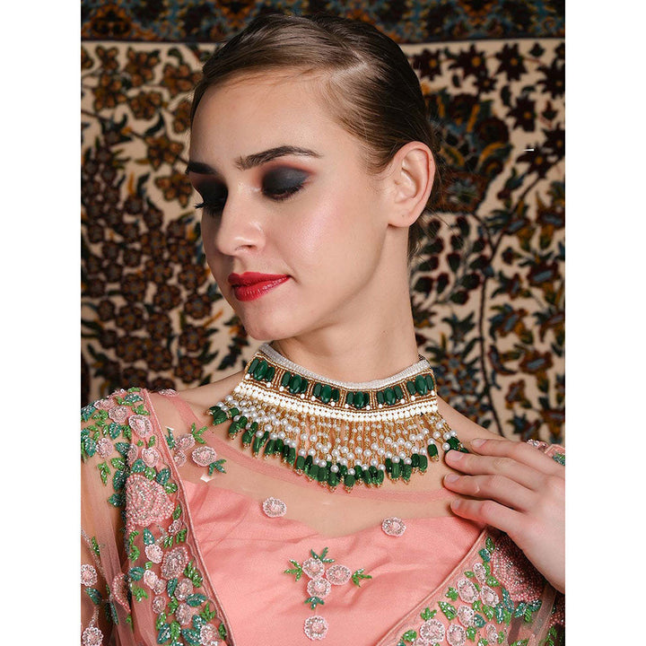 Odette Green Decorative Choker