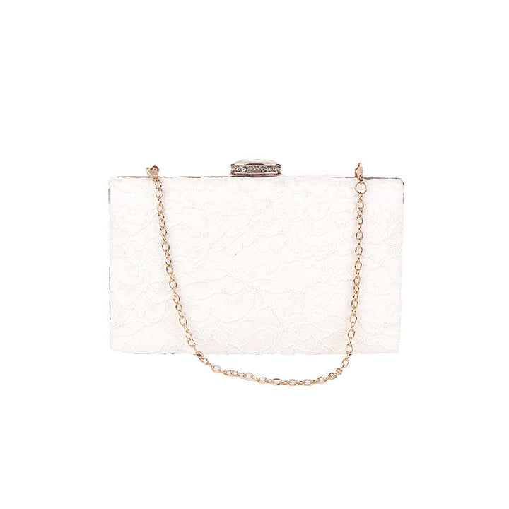 Odette Pure White Gorgeous Box Clutch For Women