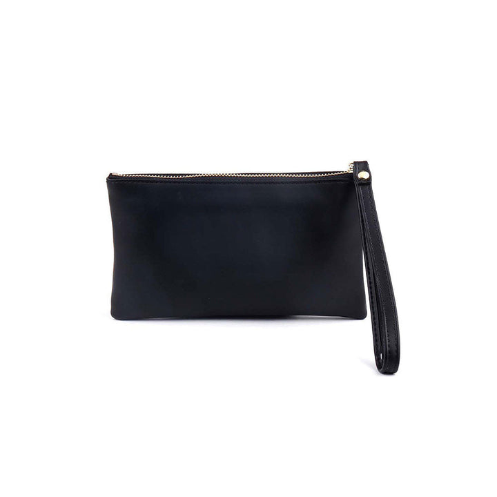 Odette Textured Black Pouch For Women