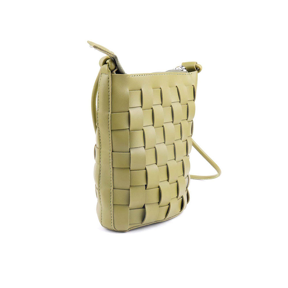 Odette Olive Green Patterned Sling Bag