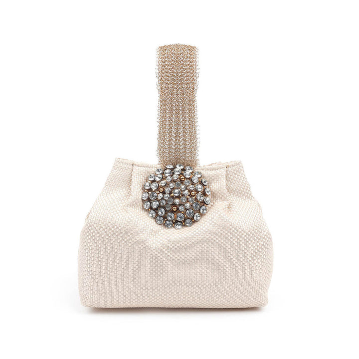 Odette Awe-Worthy Cream Embellished Batua