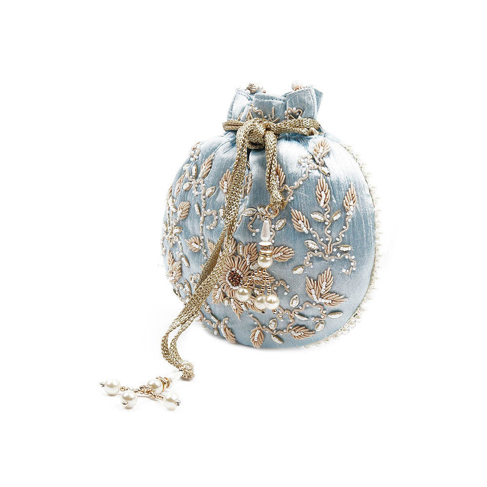 Odette The Very Stylish Powder Blue Colored Potli Bag