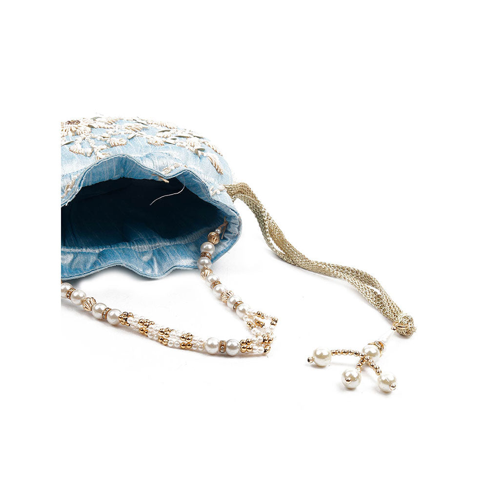 Odette The Very Stylish Powder Blue Colored Potli Bag