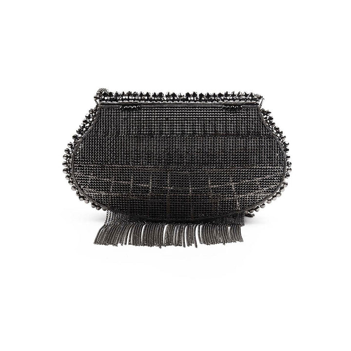 Odette Awe-Worthy Black Metal Hand Bag