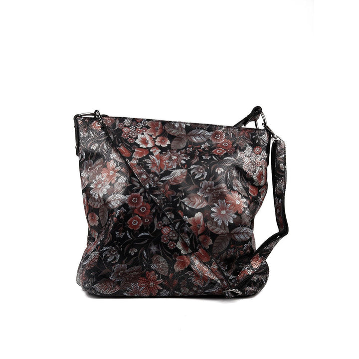 Odette Black Floral Printed Handbag