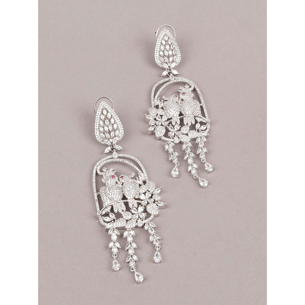 Odette The Birdie Diamond Studded Drop Earrings