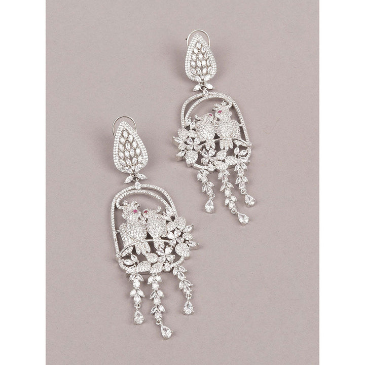 Odette The Birdie Diamond Studded Drop Earrings