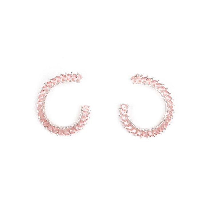 Odette Stylish Pink and Rose Gold Ear Cuffs