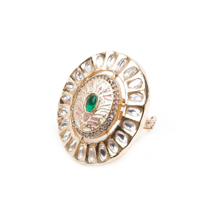 Odette Kundan Embellished Finger Ring