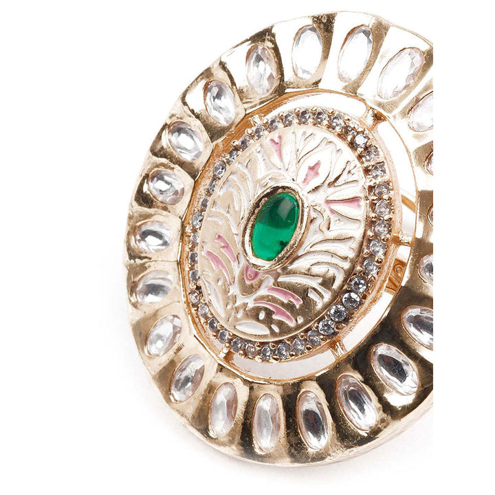 Odette Kundan Embellished Finger Ring