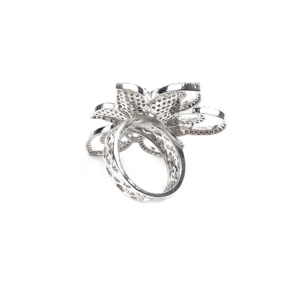 Odette Platinum Plated Diamond Ring