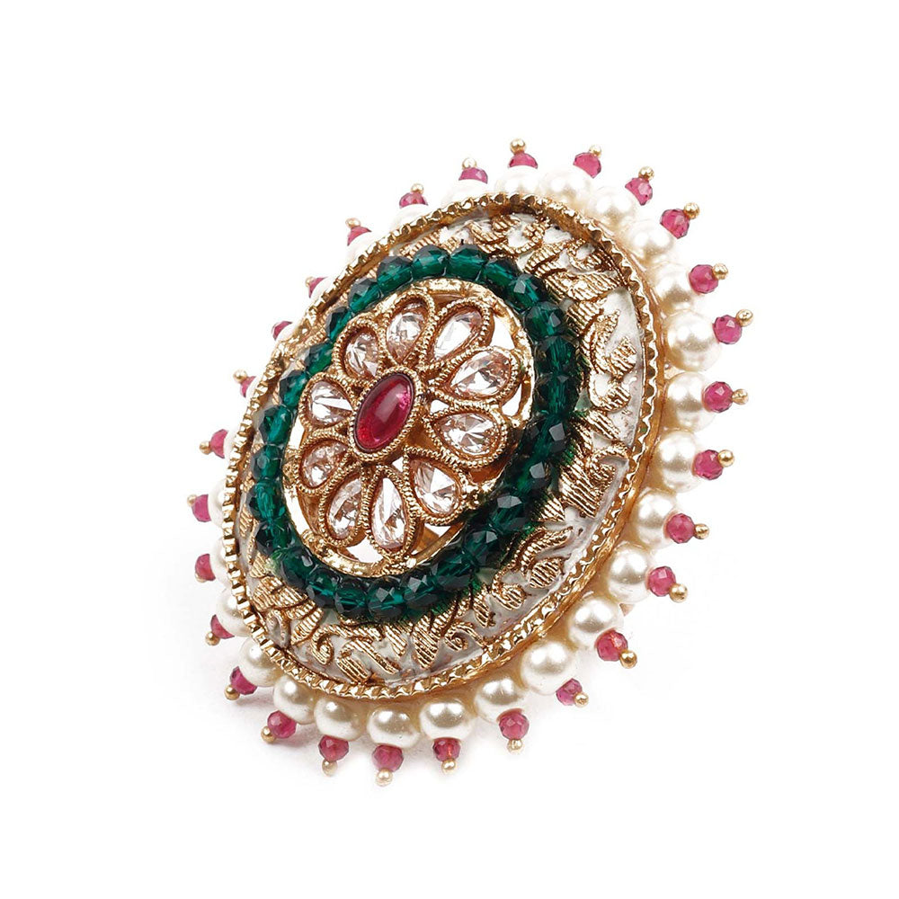 Odette Gold Embellished Ring