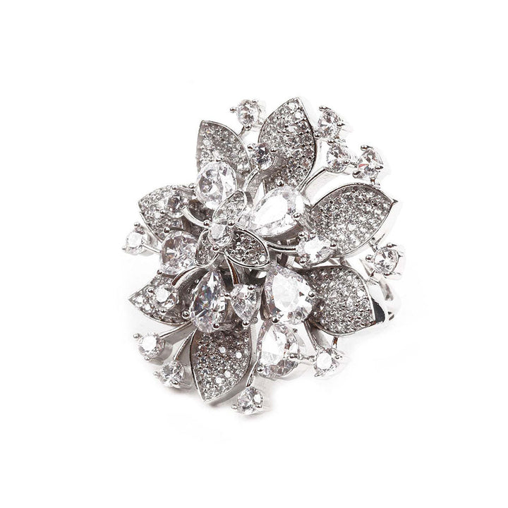 Odette Embellished Austrian Diamond Studded Ring