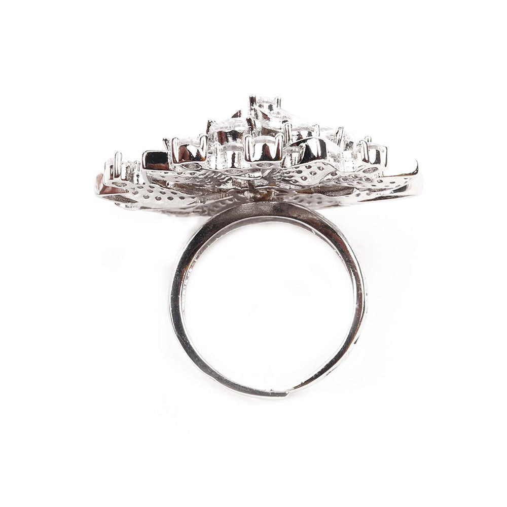 Odette Embellished Austrian Diamond Studded Ring