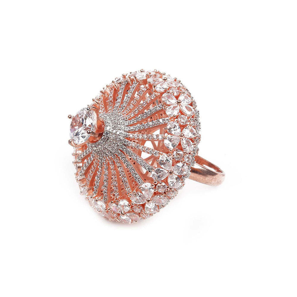 Odette Embellished Austrian Diamond Studded Ring