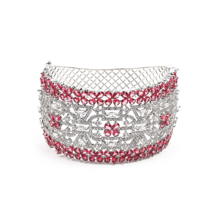 Odette Stunning Silver and Pink Bracelet