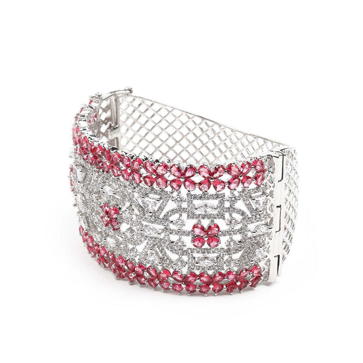 Odette Stunning Silver and Pink Bracelet