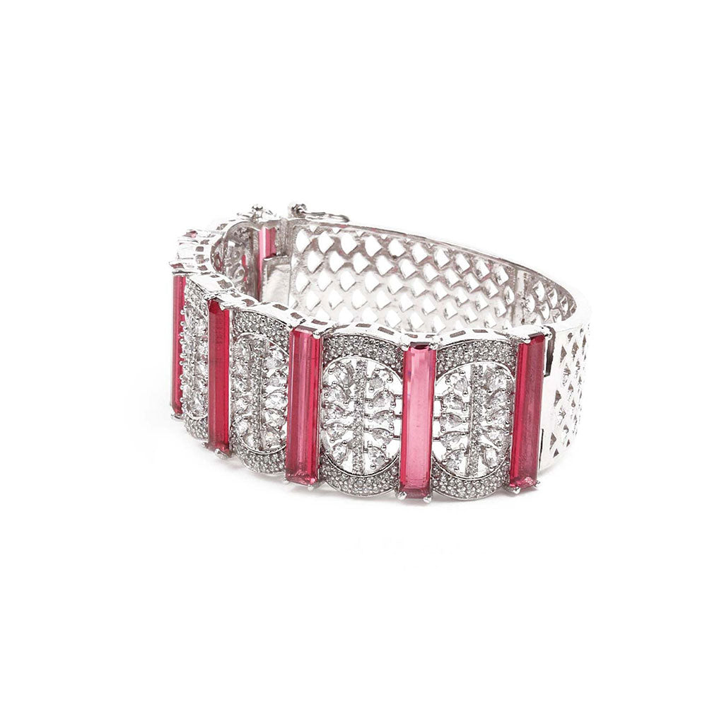 Odette Sparkling German Rhodium Embellished Bracelet