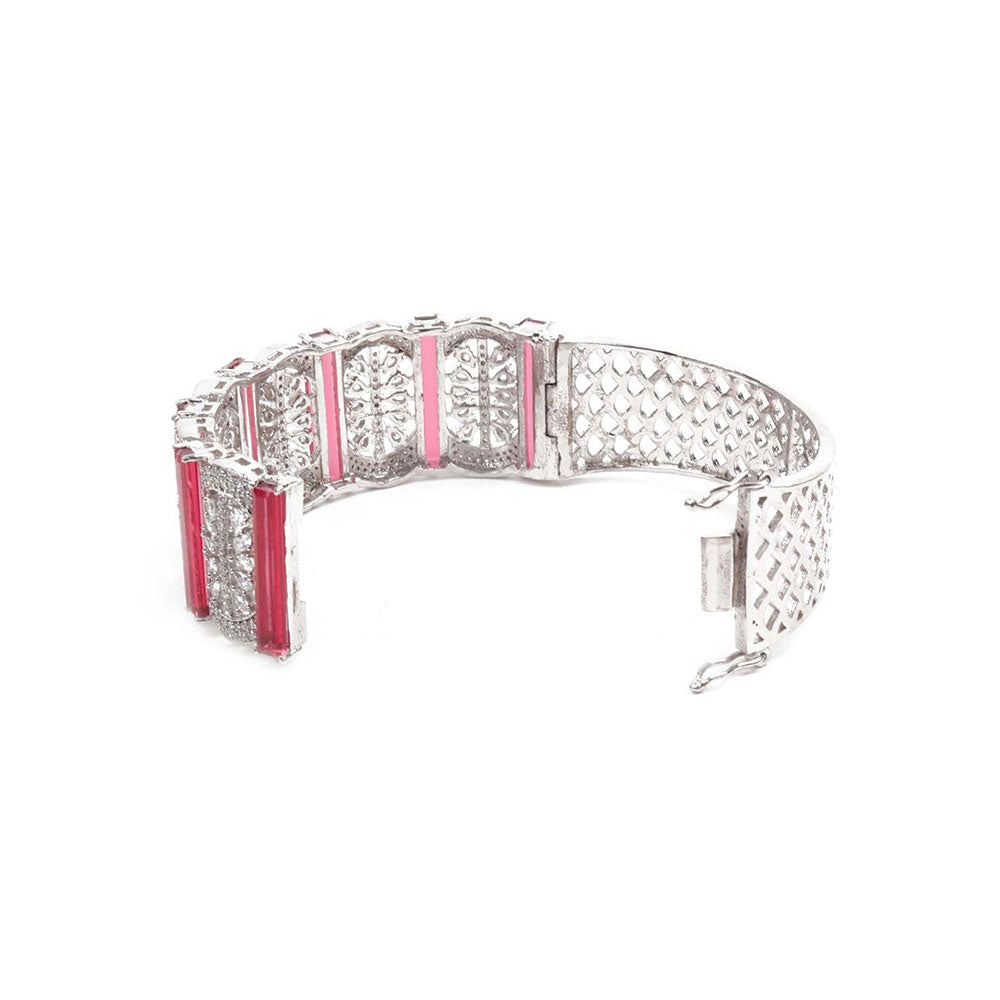 Odette Sparkling German Rhodium Embellished Bracelet