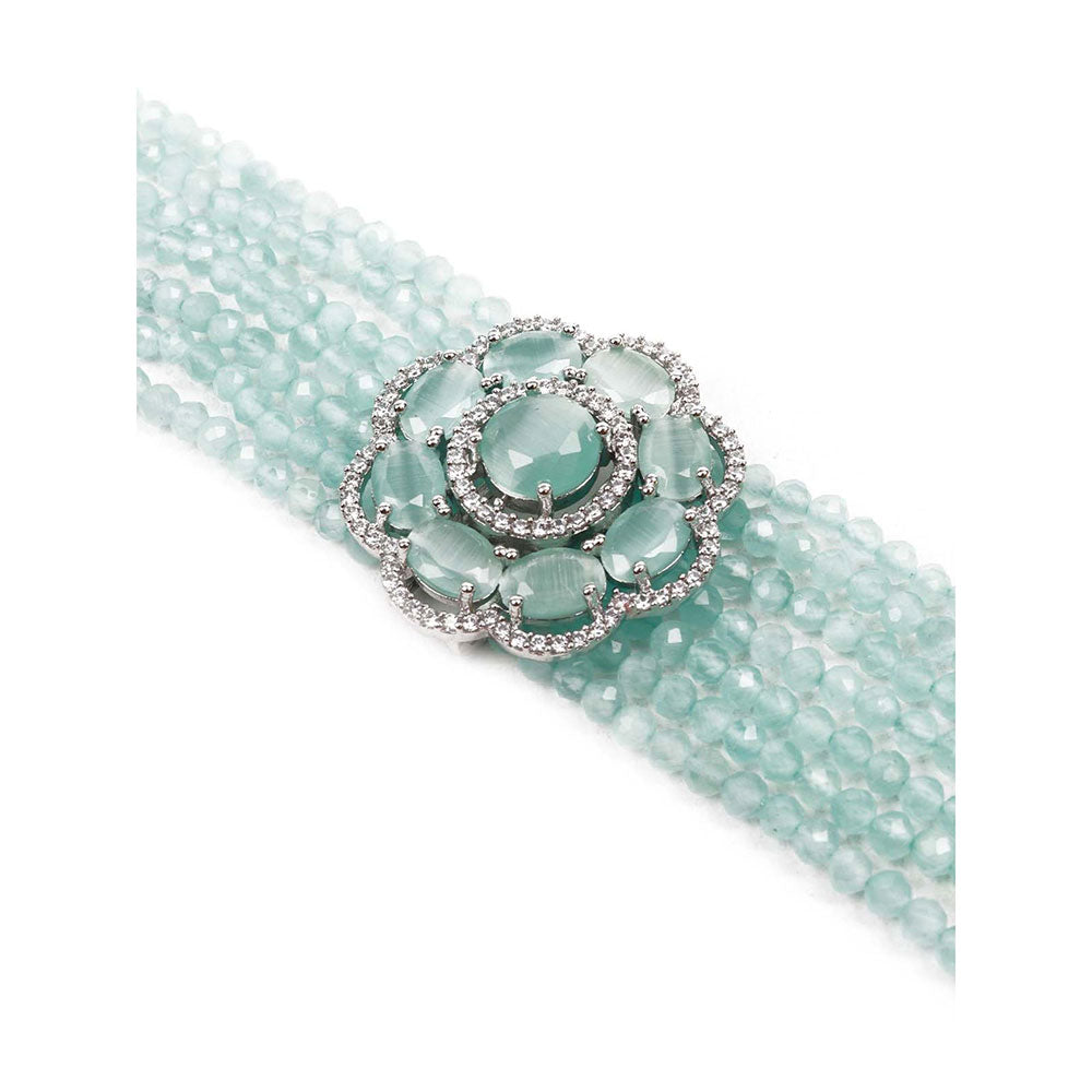 Odette Stylish Embellished Floral Pearl Bracelets