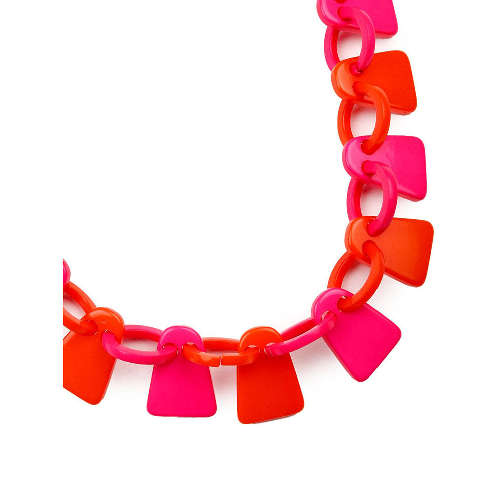 Odette Stunning Pink And Orange Shaded Statement Necklace