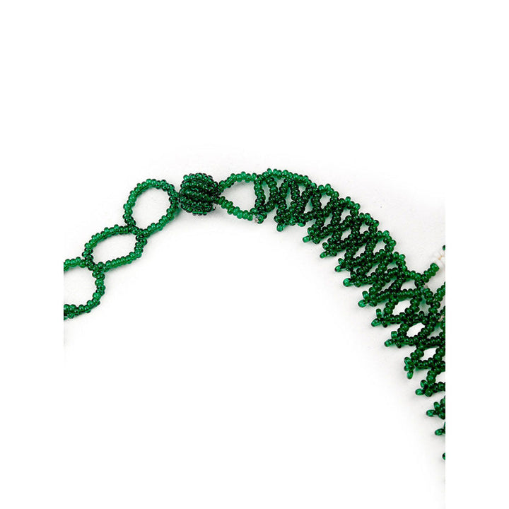 Odette Gorgues Green Embellished Statement Necklace