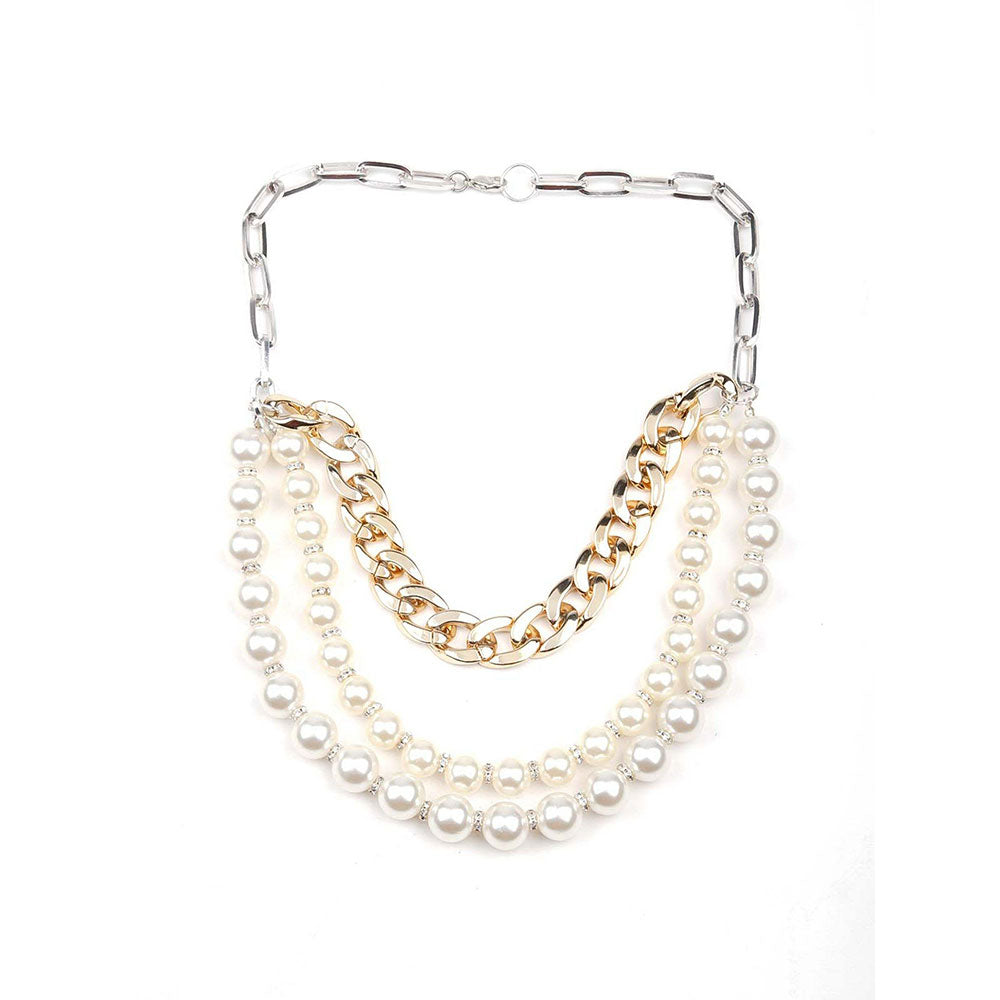 Odette Gorgues Artificial Pearl Embellished Necklace