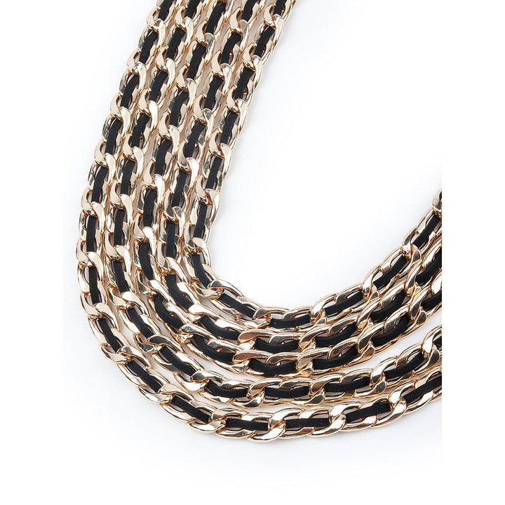 Odette Black And Gold Exquisite Statement Necklace