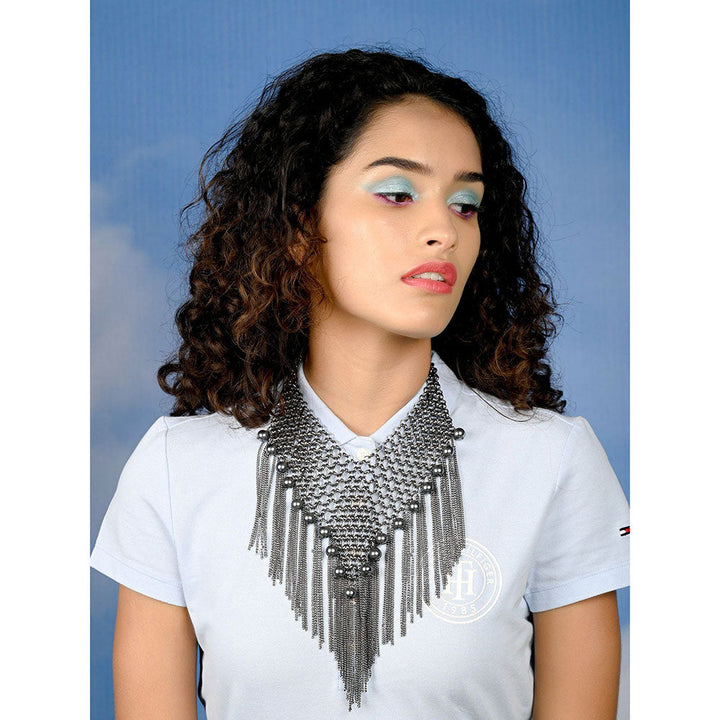 Odette Oxidases Silver Bohemiano Necklace For Women