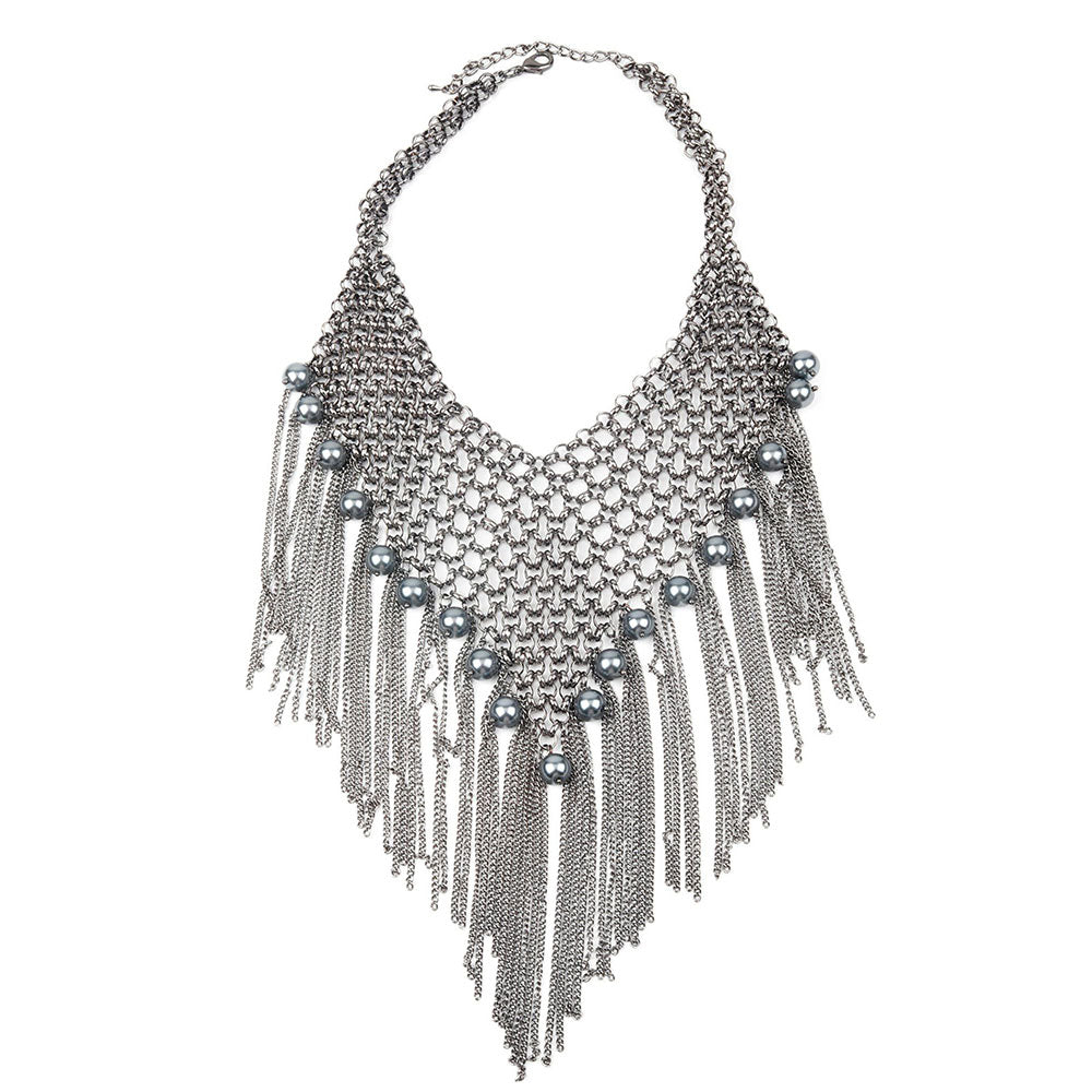 Odette Oxidases Silver Bohemiano Necklace For Women