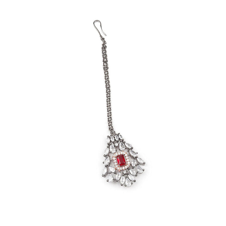 Odette Gorgues Red Diamante Jewellery Set For Women