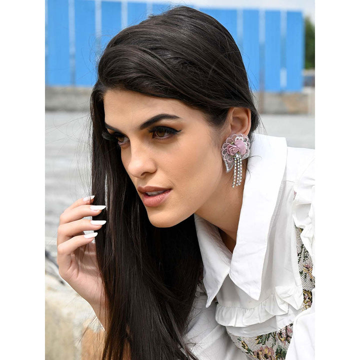 Odette Stunning Floral Lace Earrings