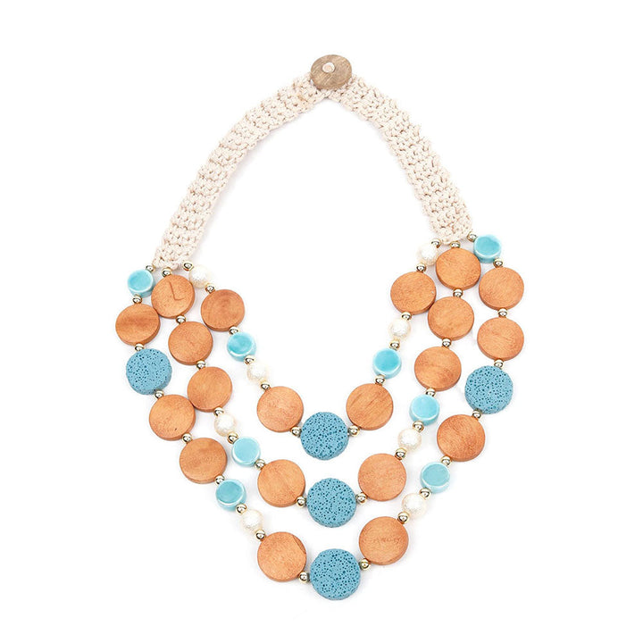 Odette Stylish Beads And Crochet Necklace