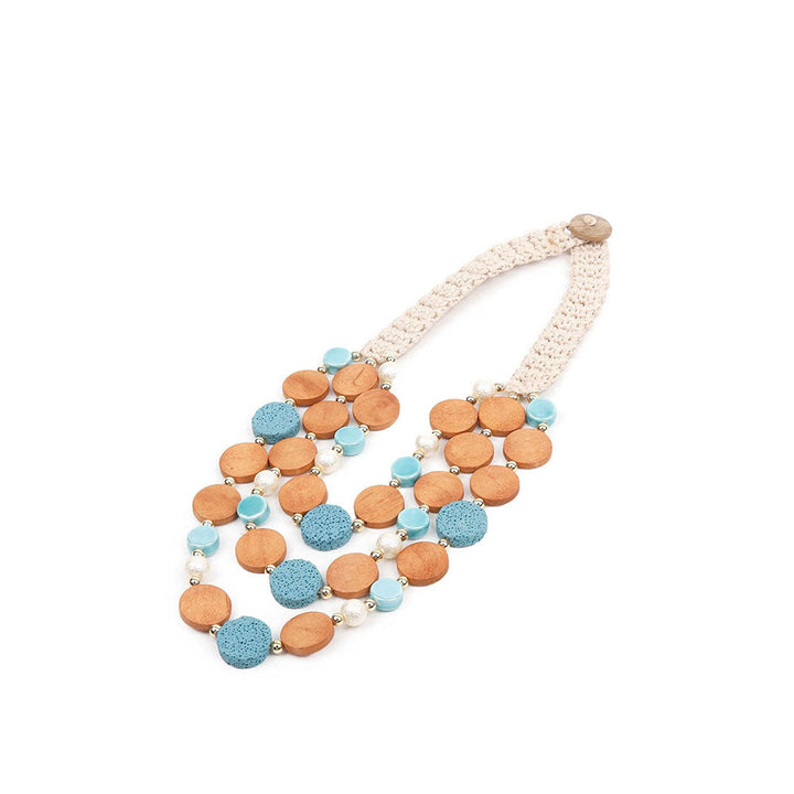 Odette Stylish Beads And Crochet Necklace