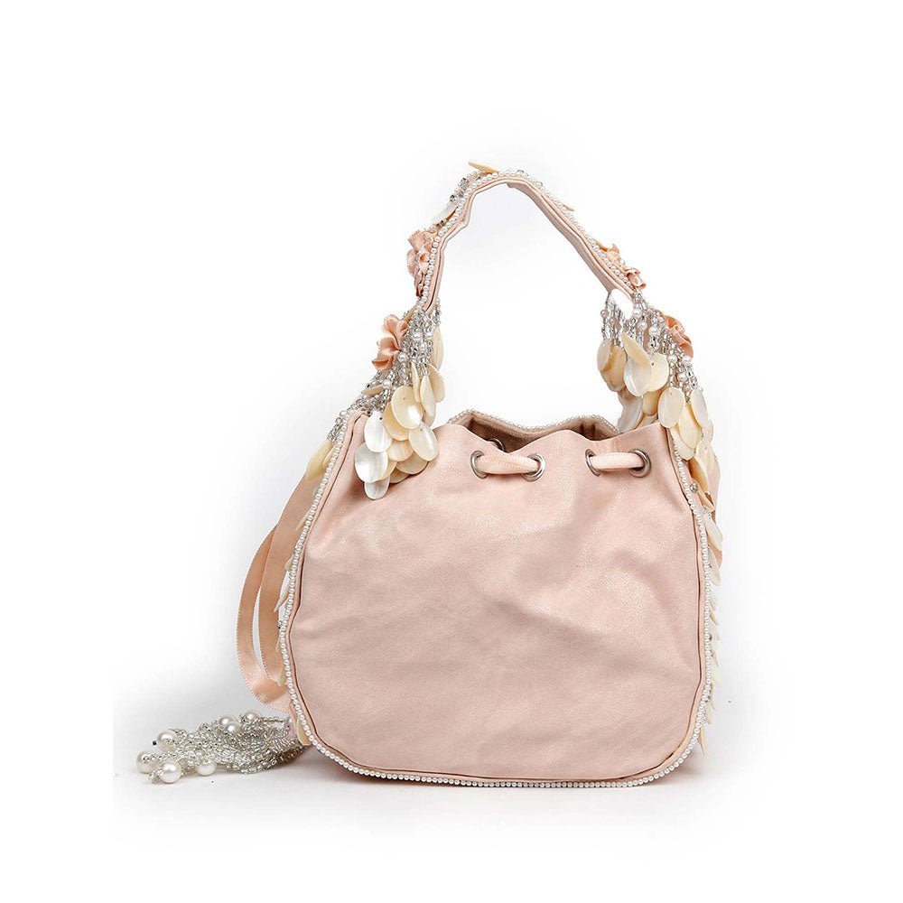 Odette Awe-Inspiring Peach Potli Bag