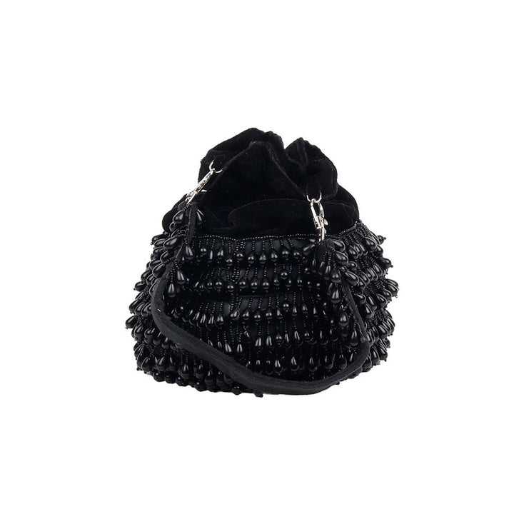 Odette Embellished Black Potli Bag