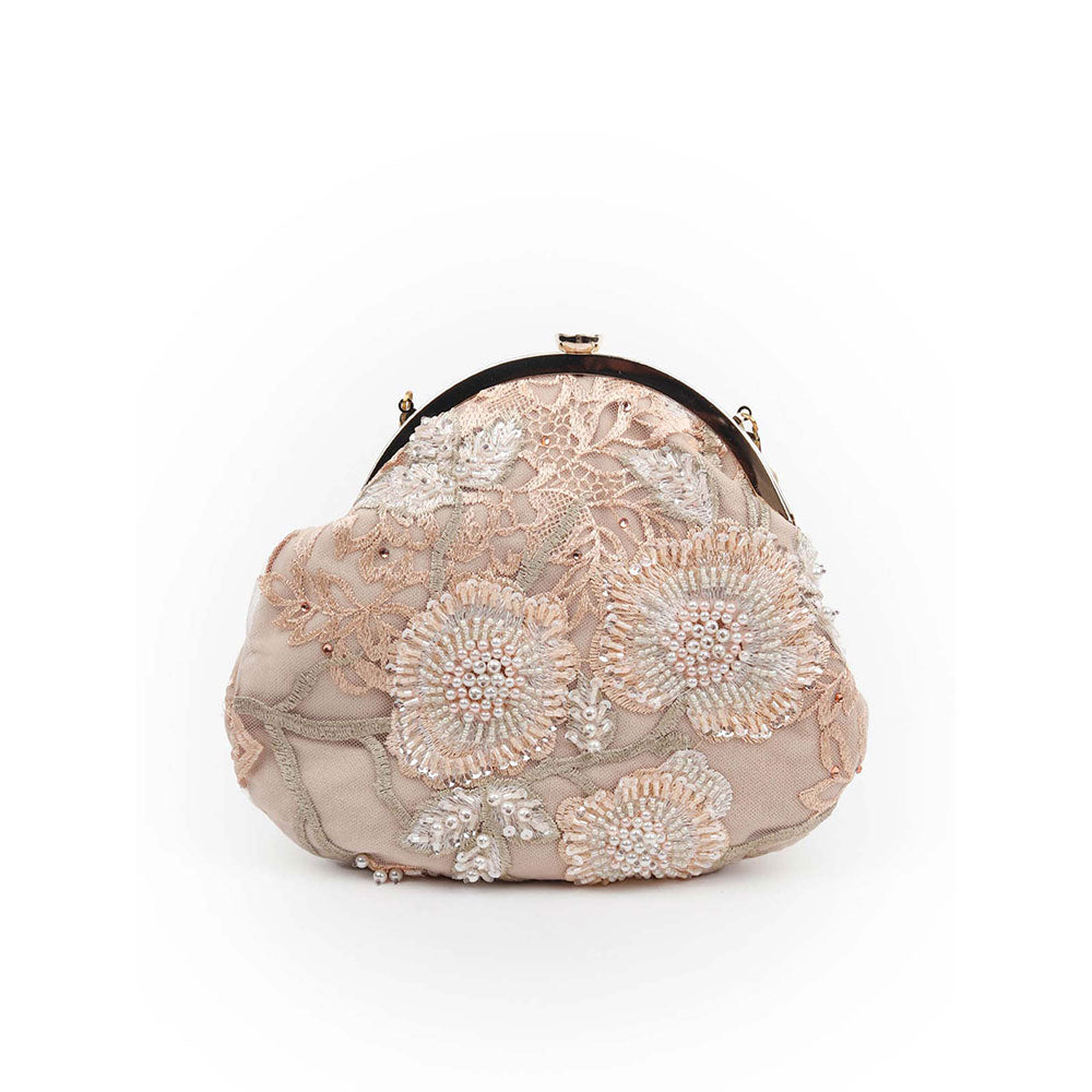 Odette Awe-Inspiring Beige Batua Bag