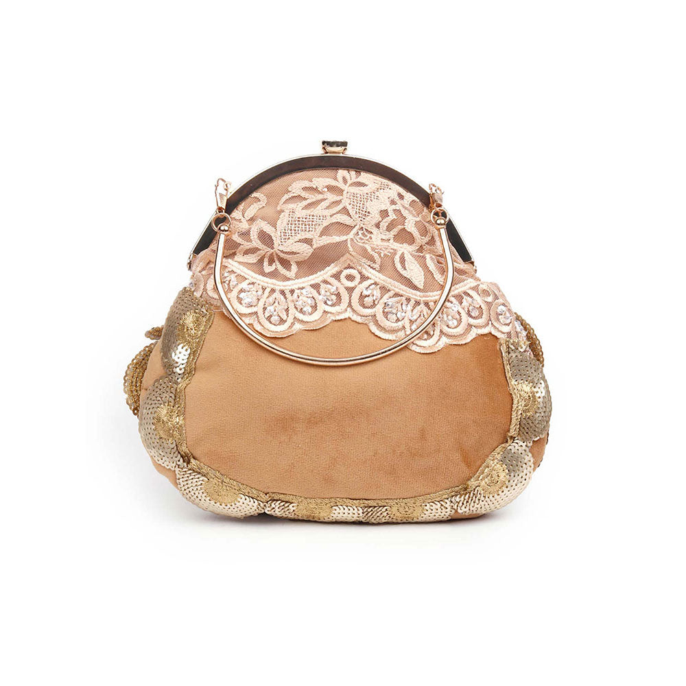 Odette Impressive Brown Batua Bag