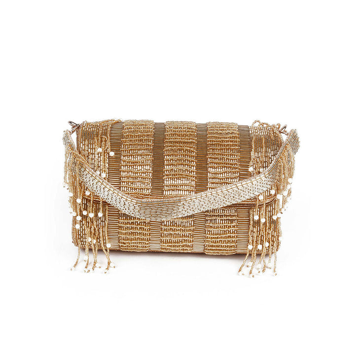 Odette Awe-Inspiring Gold Clutch Bag