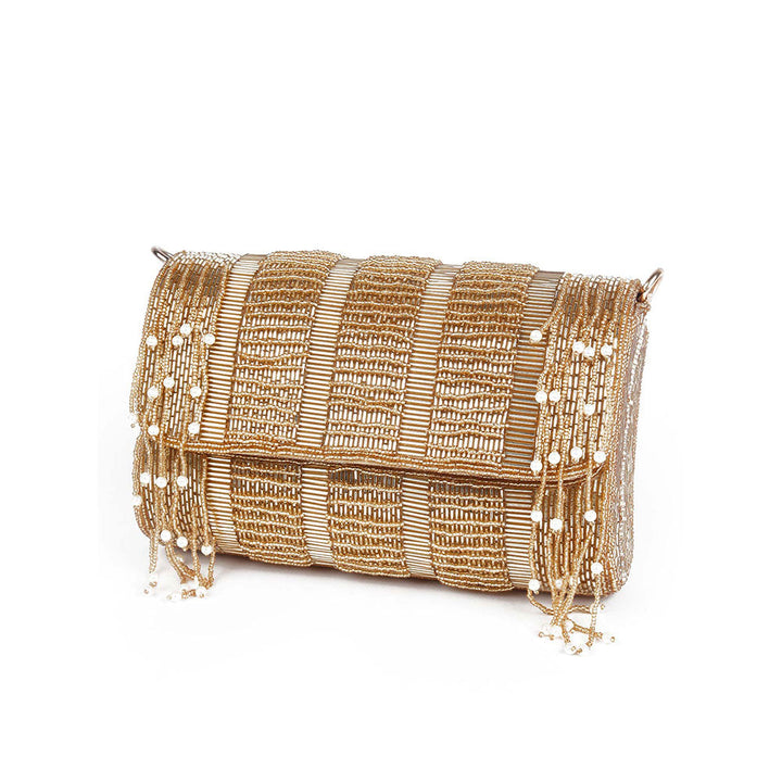 Odette Awe-Inspiring Gold Clutch Bag