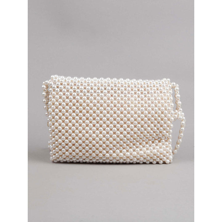 Odette Awe-Worthy White Beaded Handbag