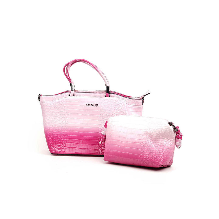 Odette Impressive Ombre Pink Patterned Handbag