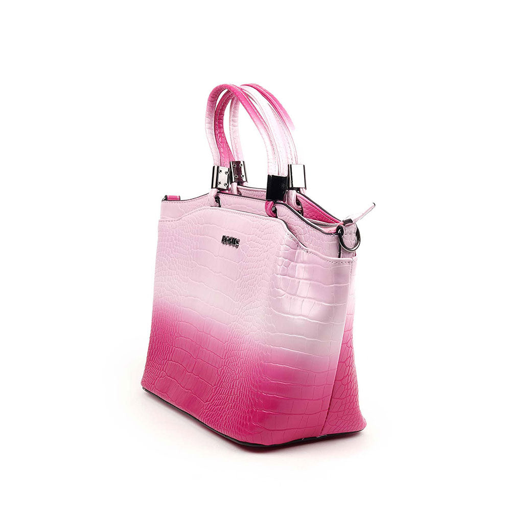 Odette Impressive Ombre Pink Patterned Handbag