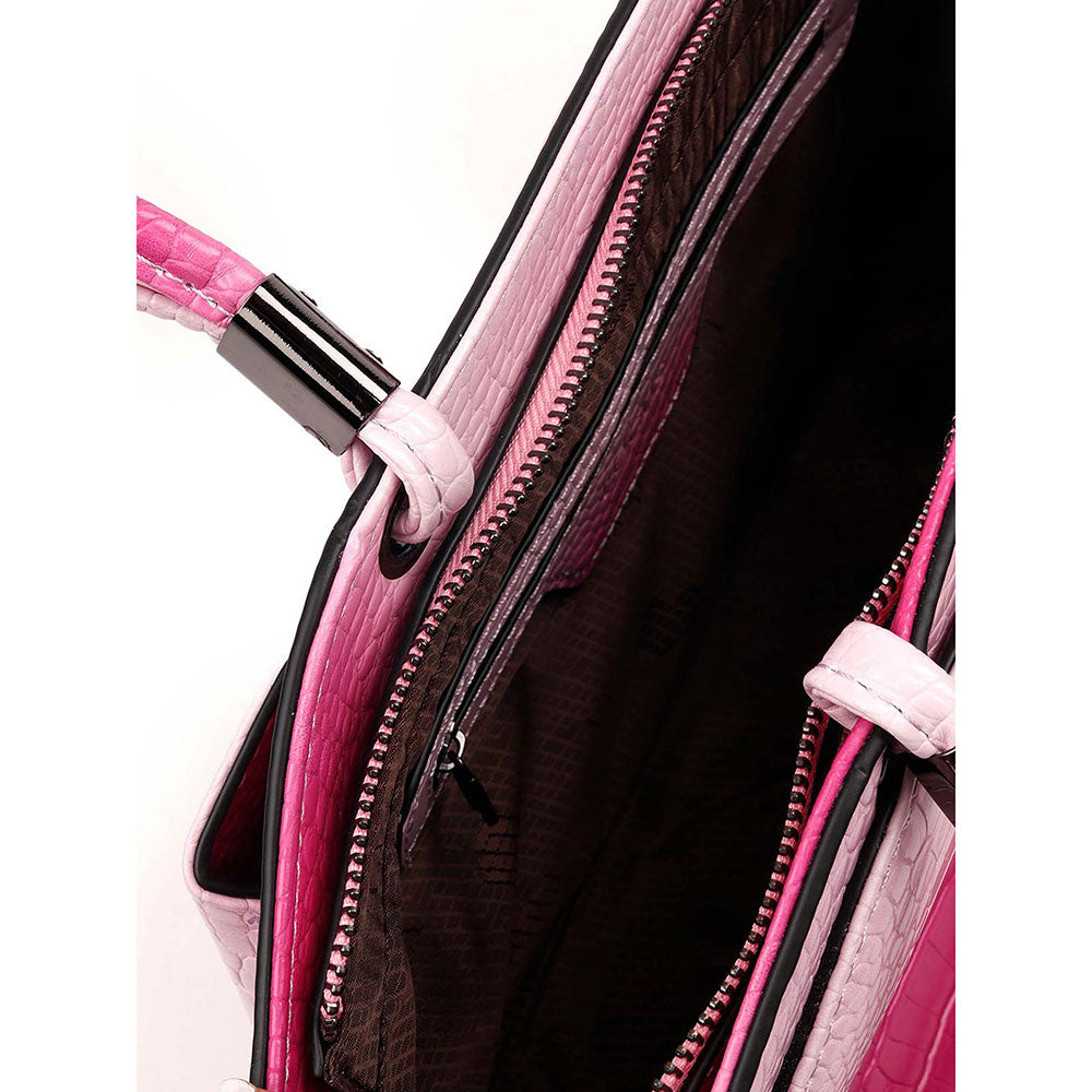 Odette Impressive Ombre Pink Patterned Handbag